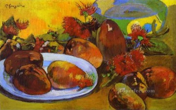 Paul Gauguin Painting - Naturaleza muerta con mangos Postimpresionismo Primitivismo Paul Gauguin